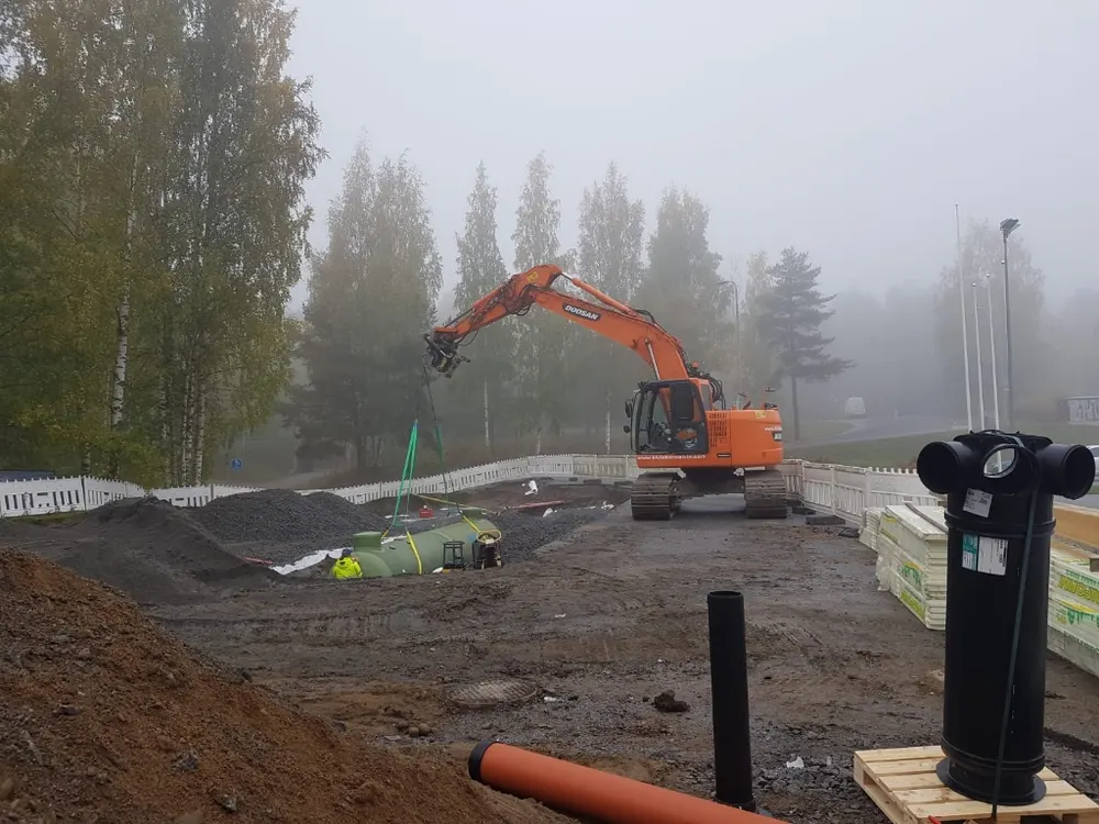 Jätevesijärjestelmän asennus